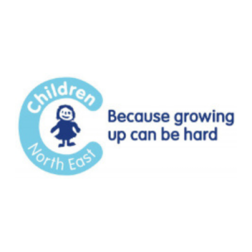 Large c shape with a child figure inside it. Strapline: Because growing up can be hard.