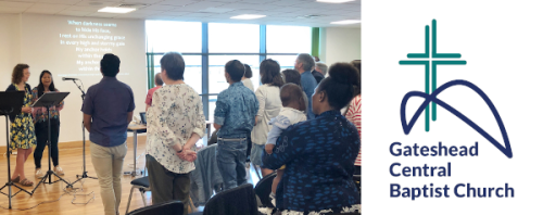 Logo and photo of a service