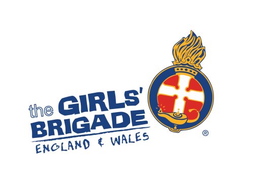 Text from title and Crest for the Brigade Girls Brigade Logo with crest: (white cross on red background and crown on top).