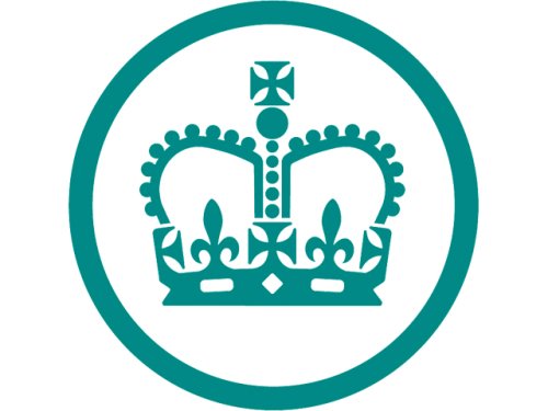 Gov.uk symbol - a green crown in a green circle