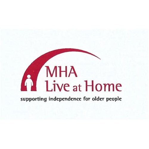 Rowlands Gill Live at Home Scheme logo with white cross on red ark