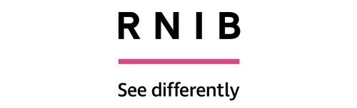 Royal National Institute of Blind People - Back Text with Pink Line