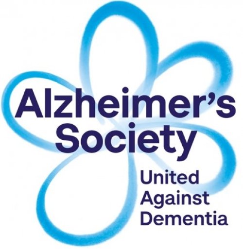 Logo of the Alzheimer's Society - a flower symbol 
