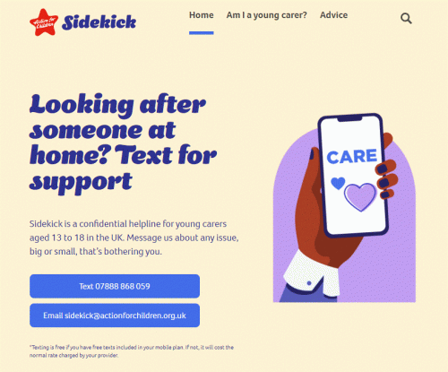 screenshot from sidekick website