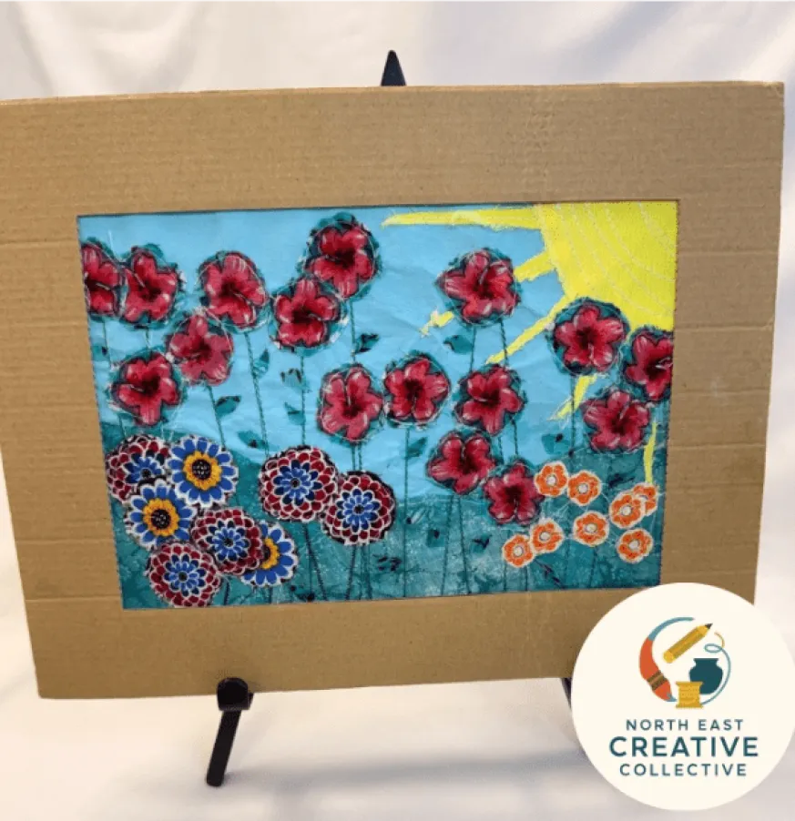 Textile Art in a frame
