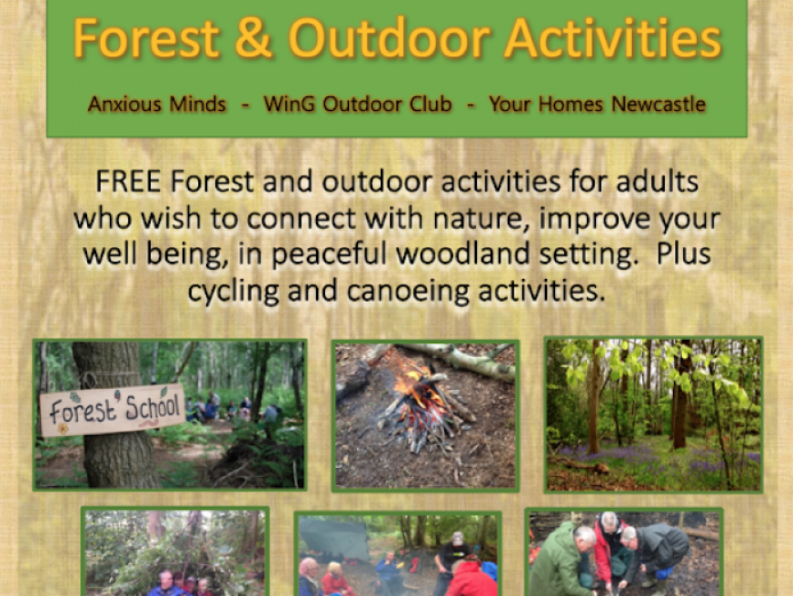 Poster showing different outdoor activities