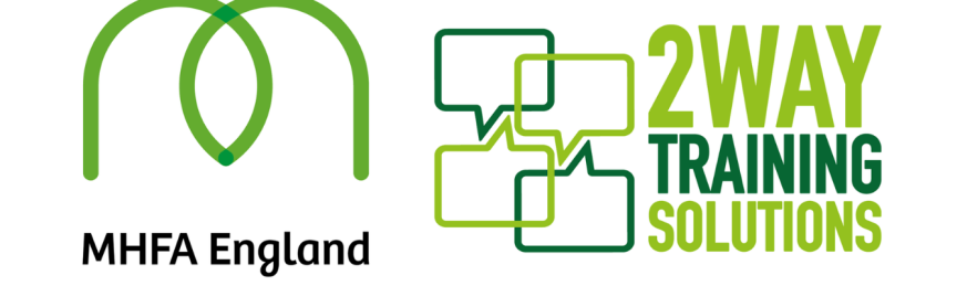 Logos for MHFA England and 2 Way Training Solutions