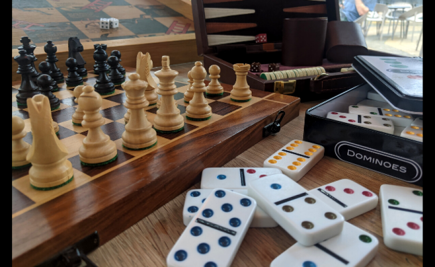 board games on a table