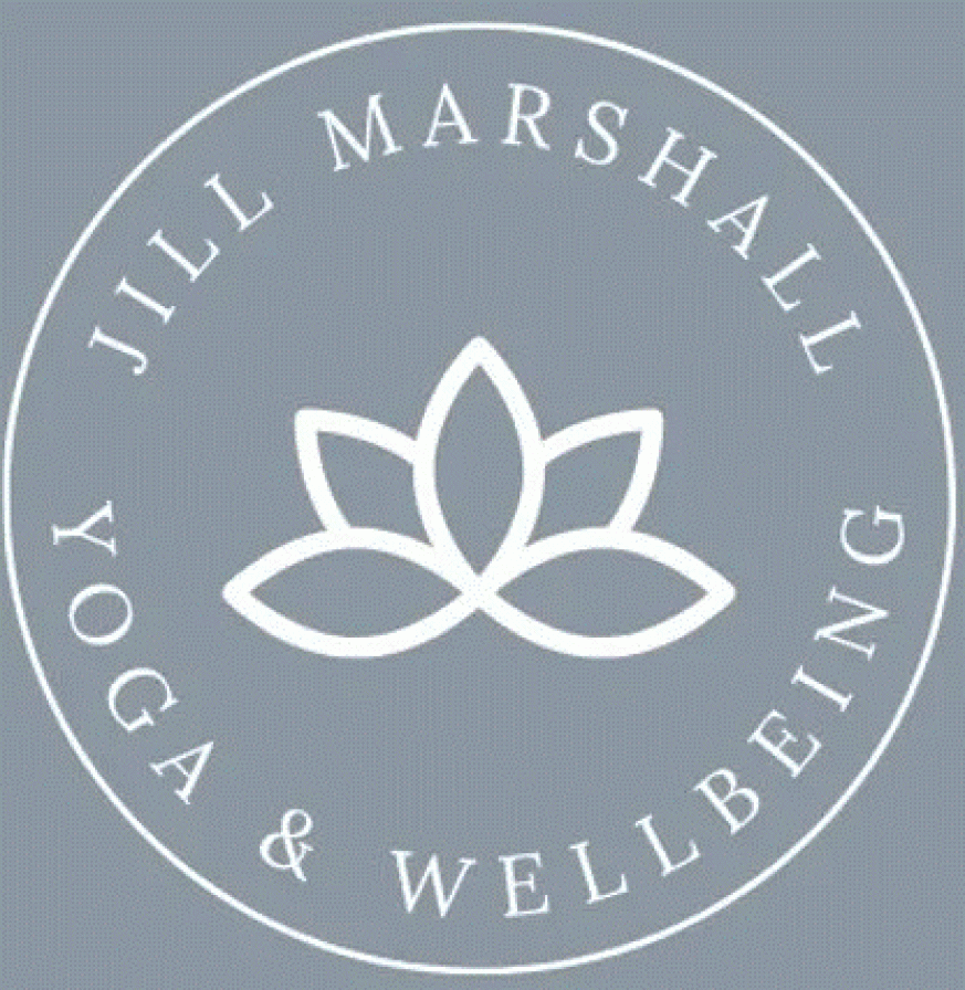The words Ji;; Marshall Yoga and wellbeing