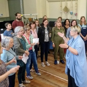 The Clara Vale Choir singing