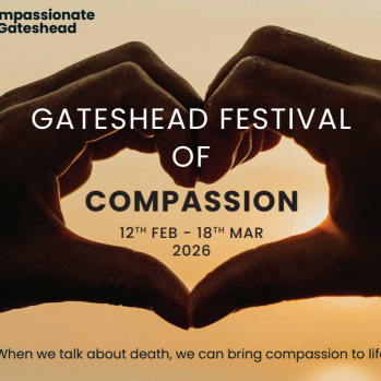 A photo of two hands forming a heart shape with a sunset behind them.