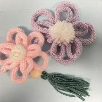 Crafternoon: Knitted Cord Flowers