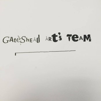 Gateshead arts written in newspaper clipped letters