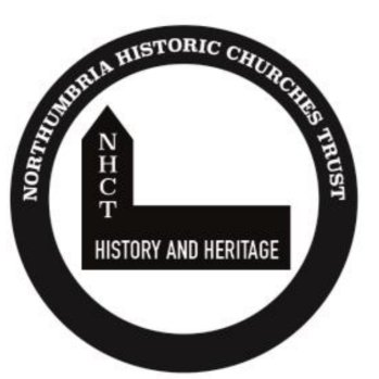 circle logo with a church inside, title text.