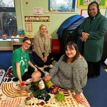 a group of parents sitting together