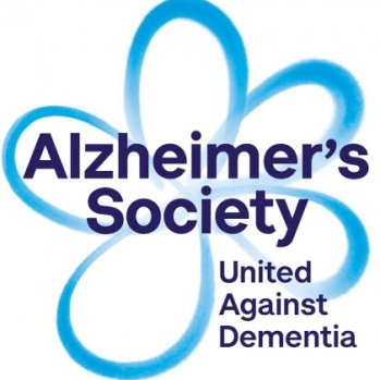 Logo of the Alzheimer's Society - a flower symbol 