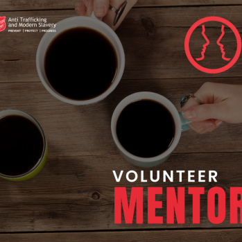 Image of three mugs containing black coffee on a wooden bench, seen from aerial view.