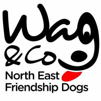 Wag with the g made to look like a dog's face.