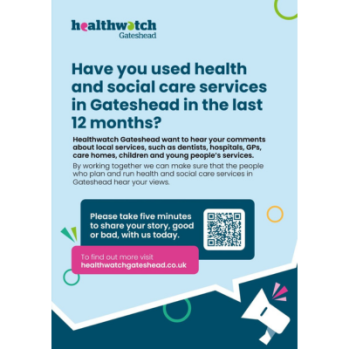 Provide your comments and views on services within the Gateshead Area