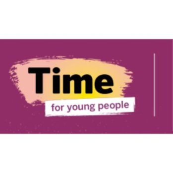 Logo for Time with the text Time for young people. 